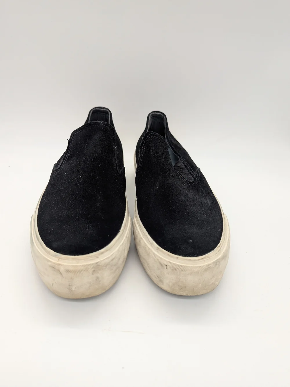 SeaVees Women's Baja Black Suede Slip-On Platform Sneakers Size 7
